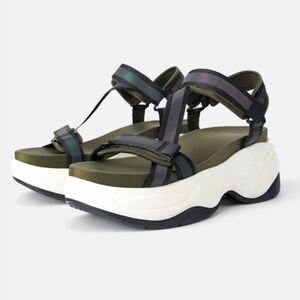 ZARA Reflective Chunky Thick-Sole Sports Sandals